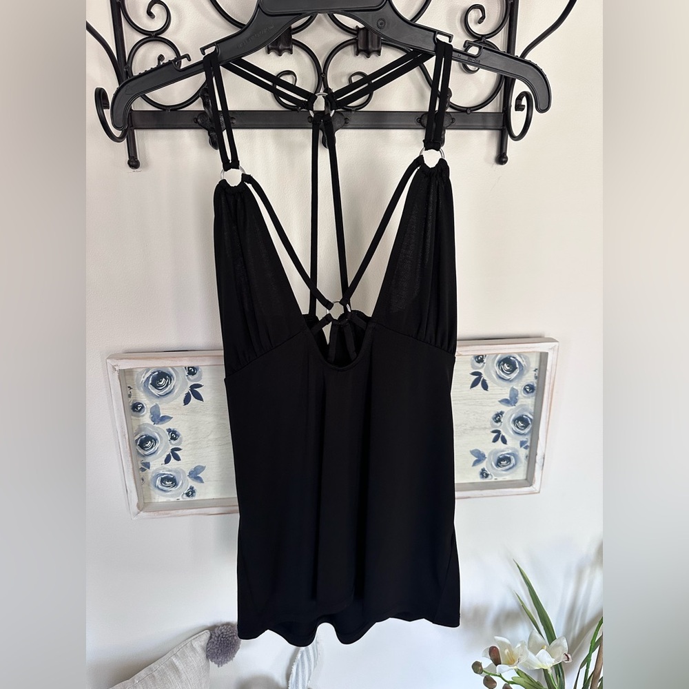 Elegant Black Strappy Top